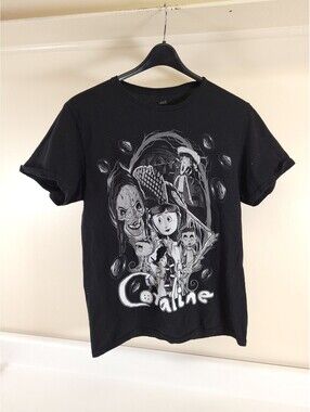 Coraline t shirt mens large black halloween shirt